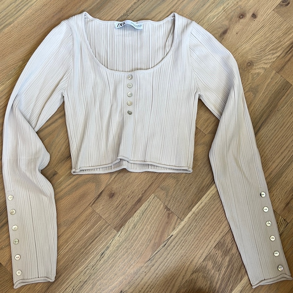 Zara knit crop - M
